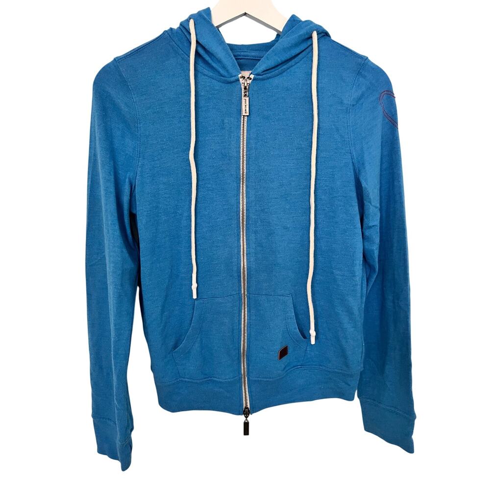 Peace Love World Zippered Hoodie Women Small